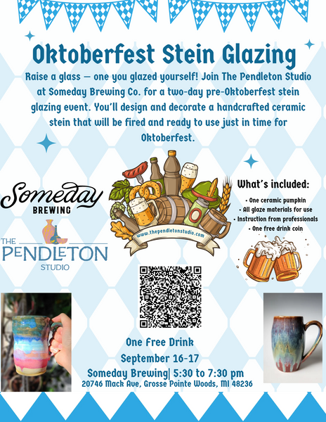 September 16th-17th Someday Brewing Stein Glazing