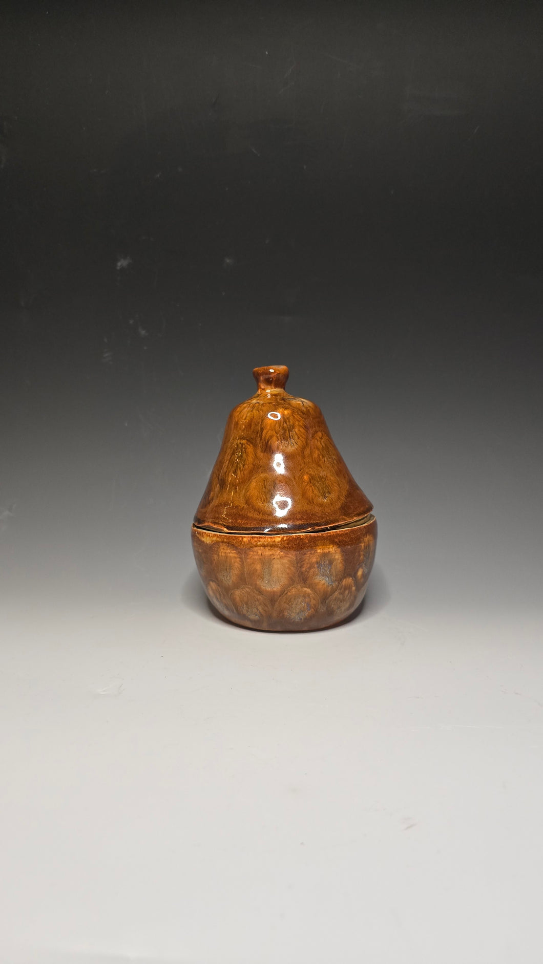 Golden Petal Lidded Jar